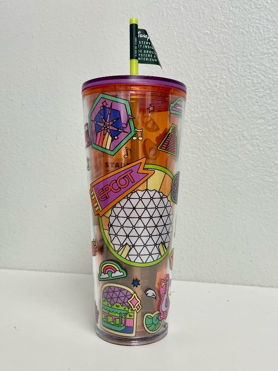 Starbucks Other - 2025 Disney Starbucks EPCOT 24oz Tumbler WITH 2 MYSTERY PINS - NEW